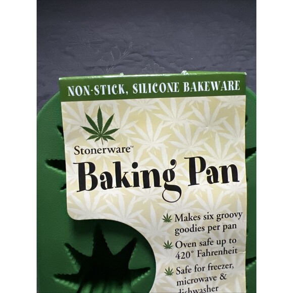 Stonerware Silicone Marijuana Leaf Baking Pan 6 Pc Goodies KitchenGnu Bakeware - Picture 6 of 12